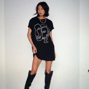 Nasty Gal Two Faced Graphic Tee Dress